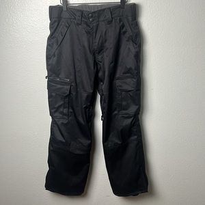 aperture technical snowboard outerwear 10,000mm waterproofing black pants SZ M